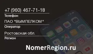 Кто звонил с 9604677118 - регион и оператор